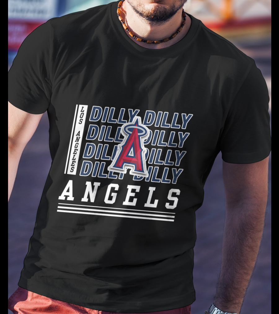 Los Angeles Angels Dilly Dilly Repeated Graphic With Team T-Shirt