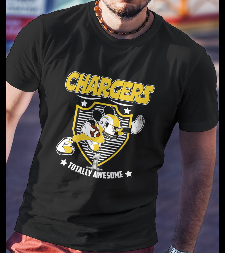 Chargers Totally Awesome Mickey Football Fans T-Shirt