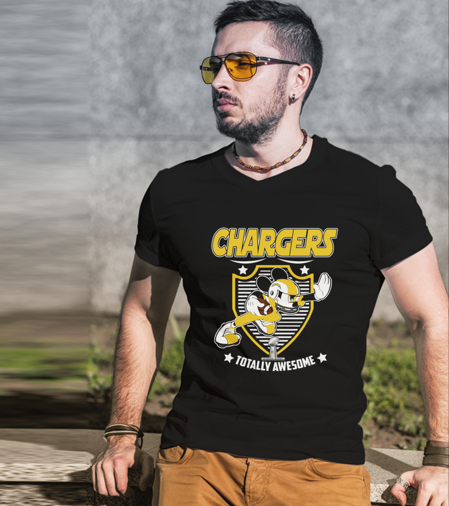 Chargers Totally Awesome Mickey Football Fans T-Shirt