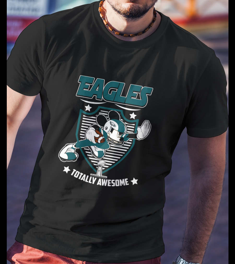 Eagles Totally Awesome Mickey Football Fan T-Shirt