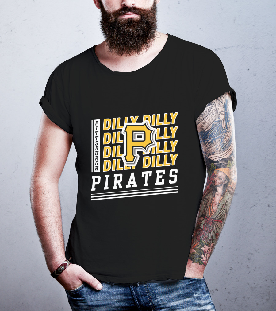 Pittsburgh Pirates Dilly Dilly P Logo Repeat T-Shirt