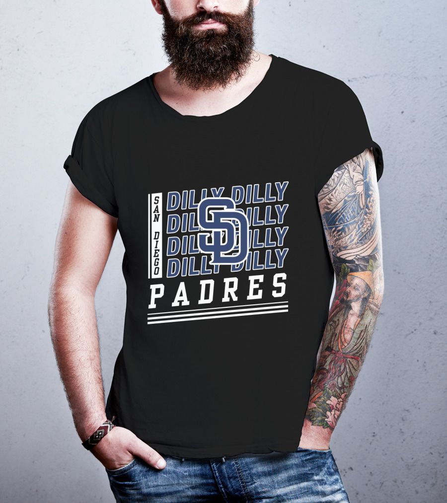 San Diego Padres Dilly Dilly SD Logo Baseball Fan T-Shirt