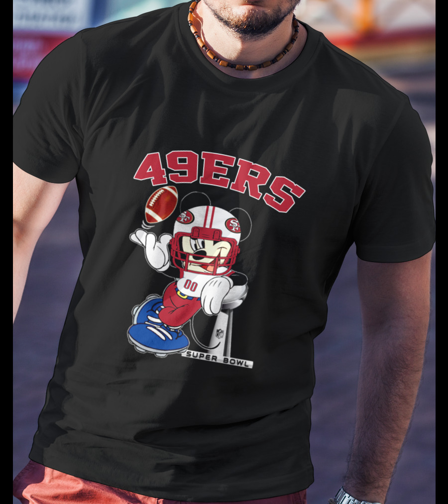 49ers Mickey Nfl Super Bowl Football T-Shirt