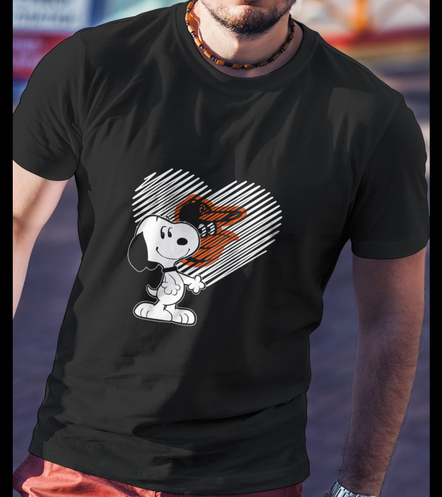 Snoopy Heart Baltimore Orioles MLB Fan T-Shirt