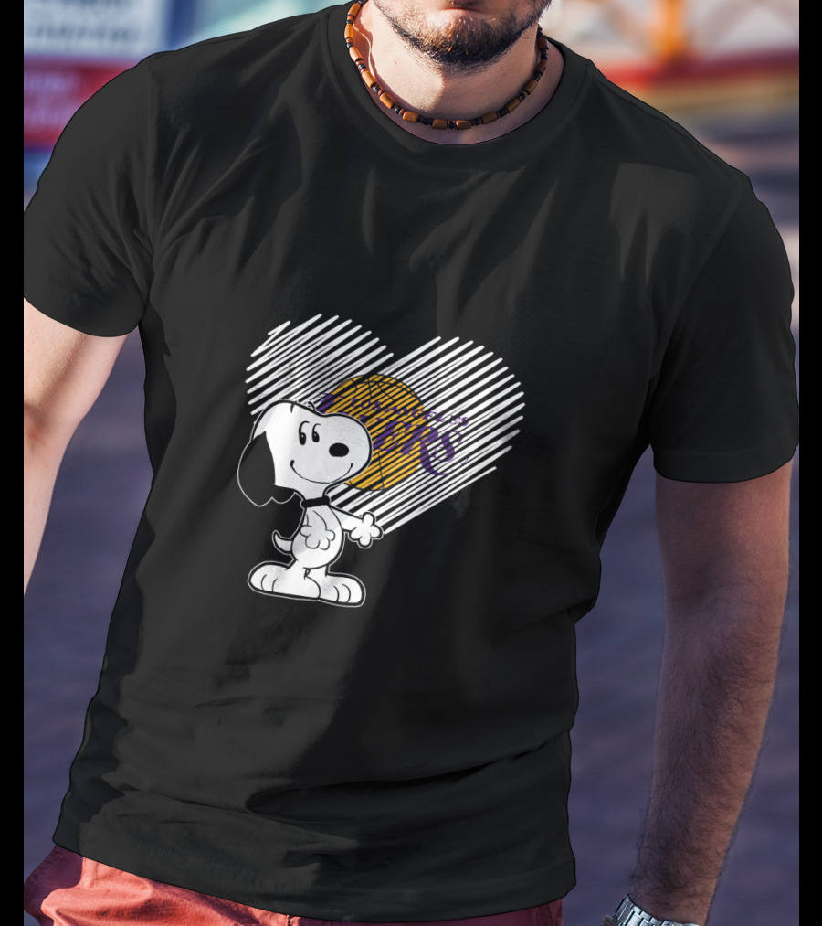 Snoopy Heart Los Angeles Lakers Fan Favorite T-Shirt