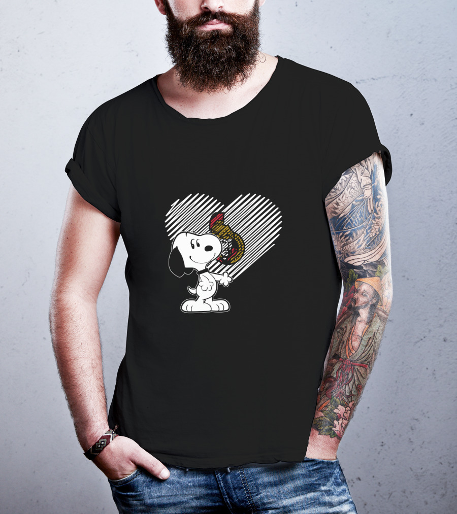 Snoopy Heart Embrace Ottawa Senators Hockey T-Shirt