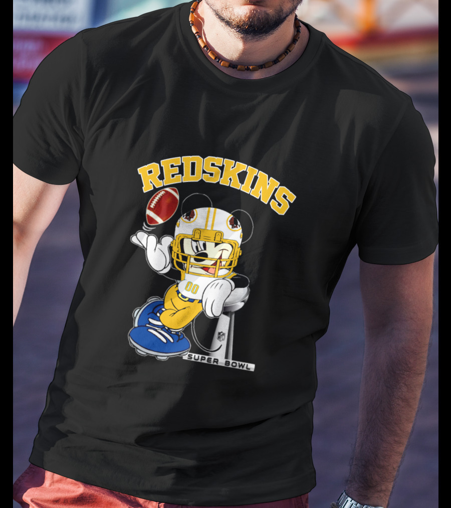 Redskins Mickey Football Nfl Super Bowl T-Shirt