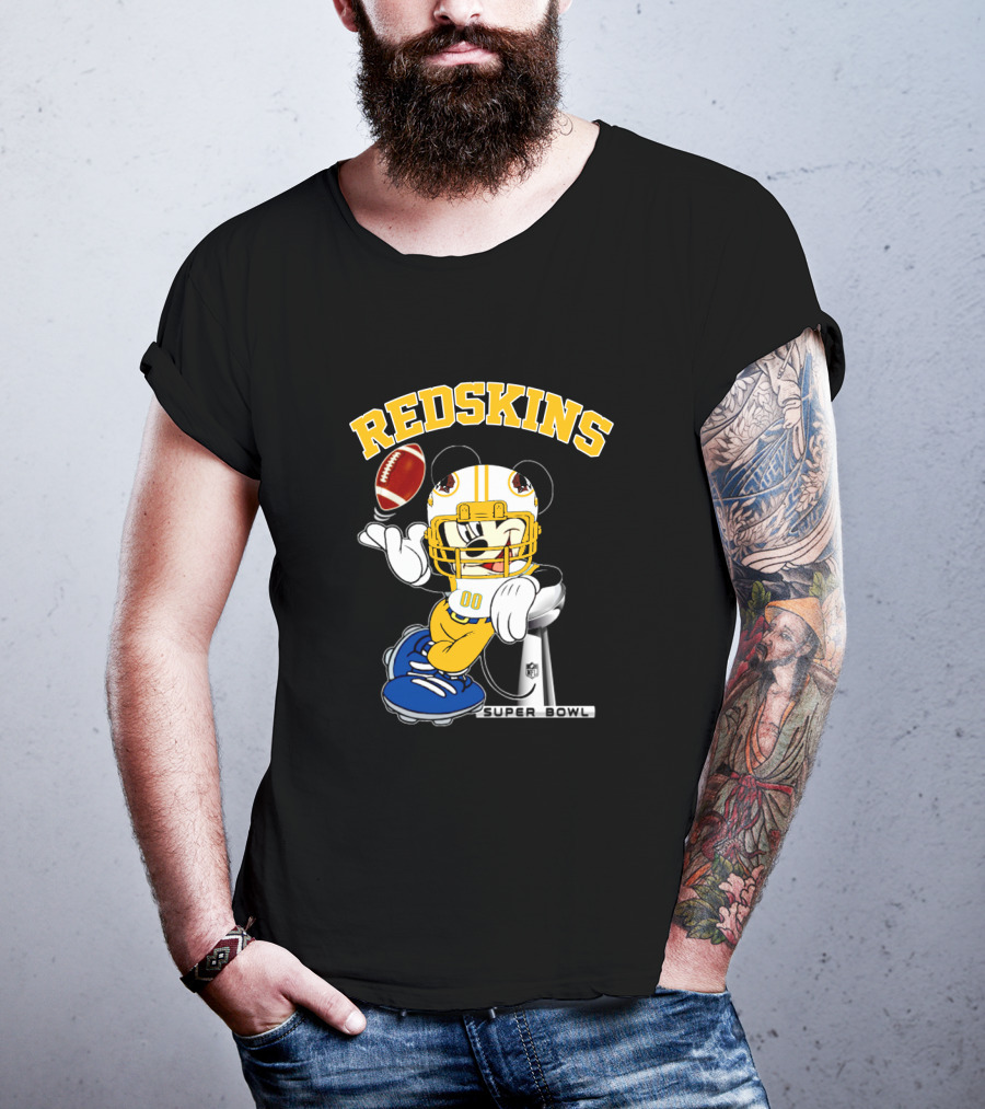 Redskins Mickey Football Nfl Super Bowl T-Shirt