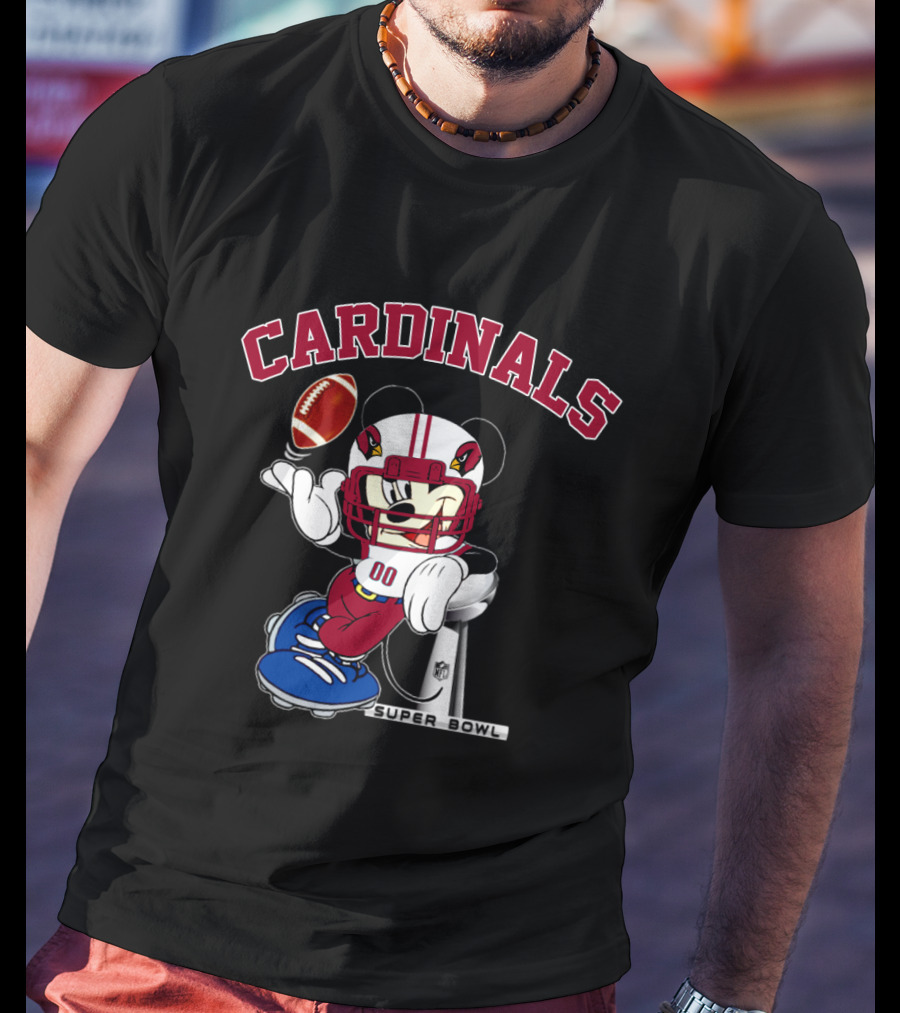 Cardinals Super Bowl Mickey Nfl Football T-Shirt