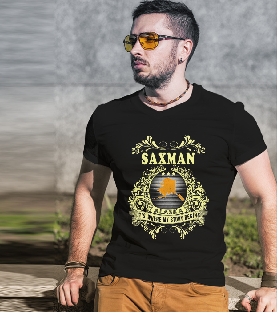 Saxman Alaska It's Where My Story Begins T-Shirt