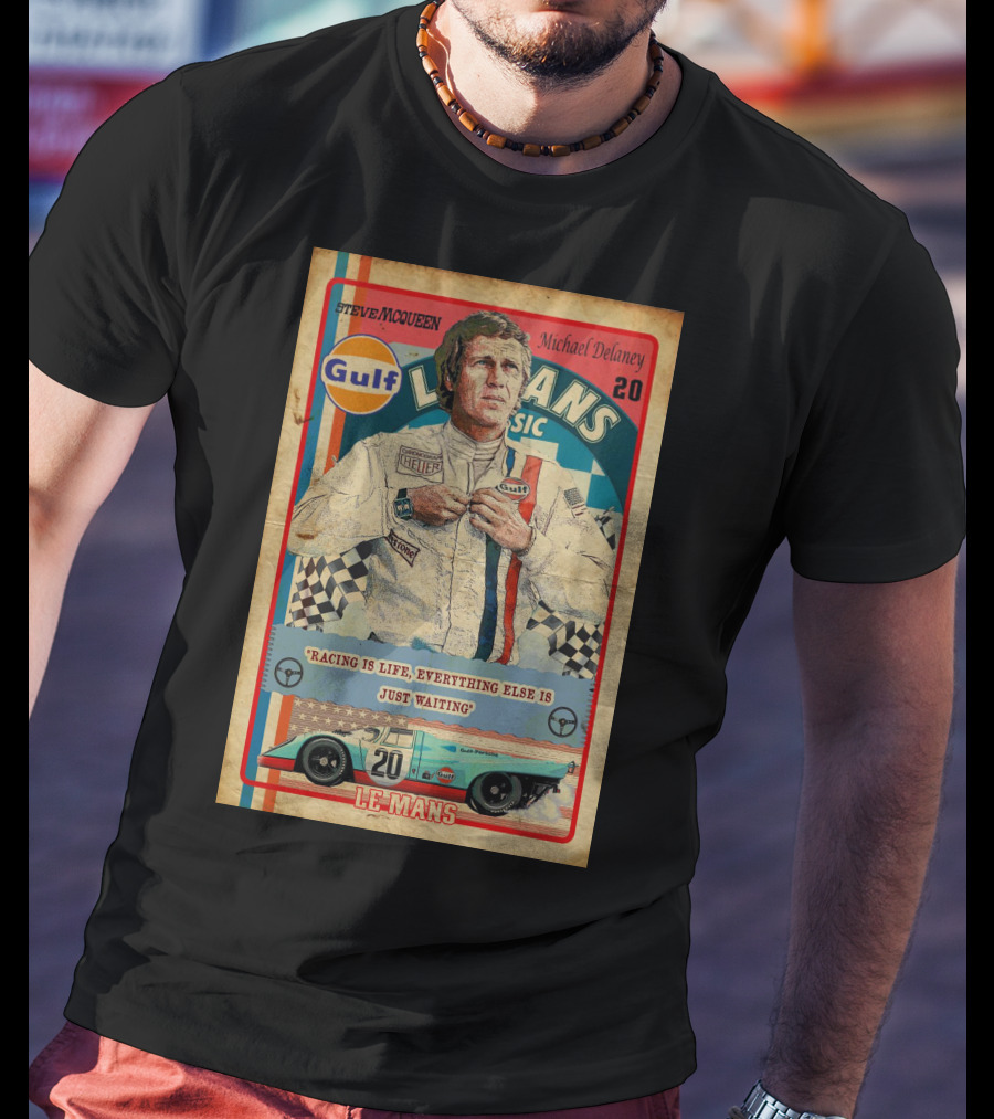 Steve McQueen Racing Gulf Le Mans Michael Delaney Classic 20 T-Shirt