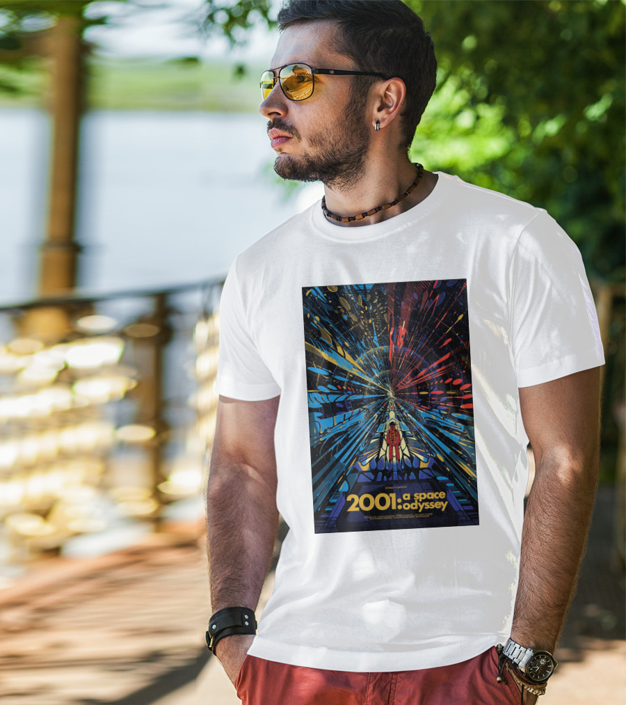 2001: A Space Odyssey Sci-Fi Psychedelic Explosion Astronaut Journey T-Shirt