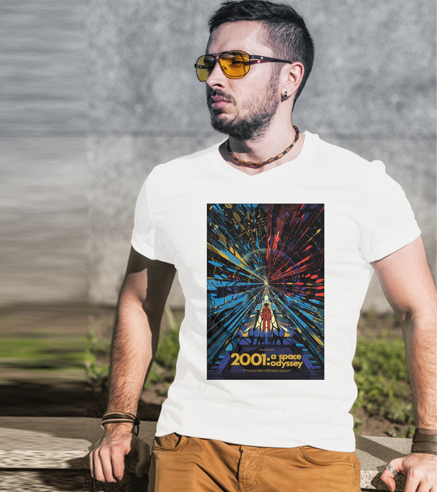2001: A Space Odyssey Sci-Fi Psychedelic Explosion Astronaut Journey T-Shirt