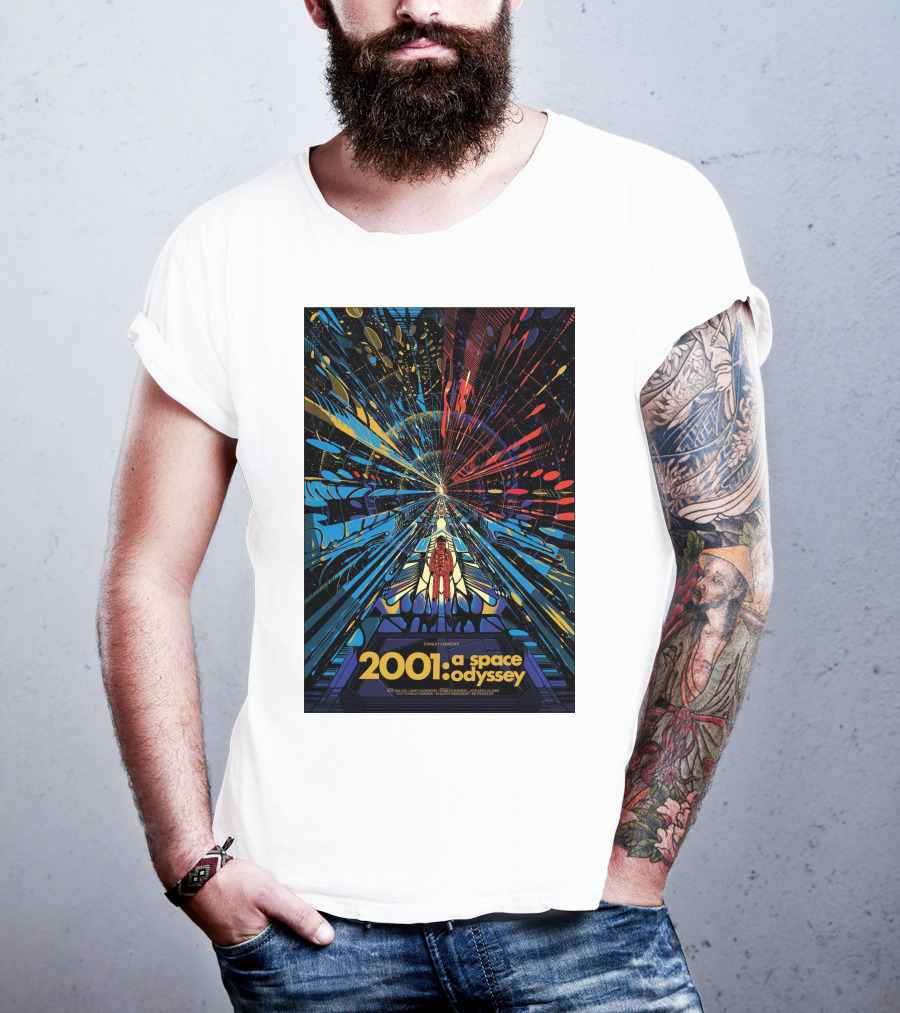 2001: A Space Odyssey Sci-Fi Psychedelic Explosion Astronaut Journey T-Shirt