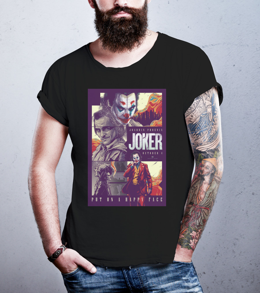 Joker Joaquin Phoenix October 4 Put On A Happy Face T-Shirt