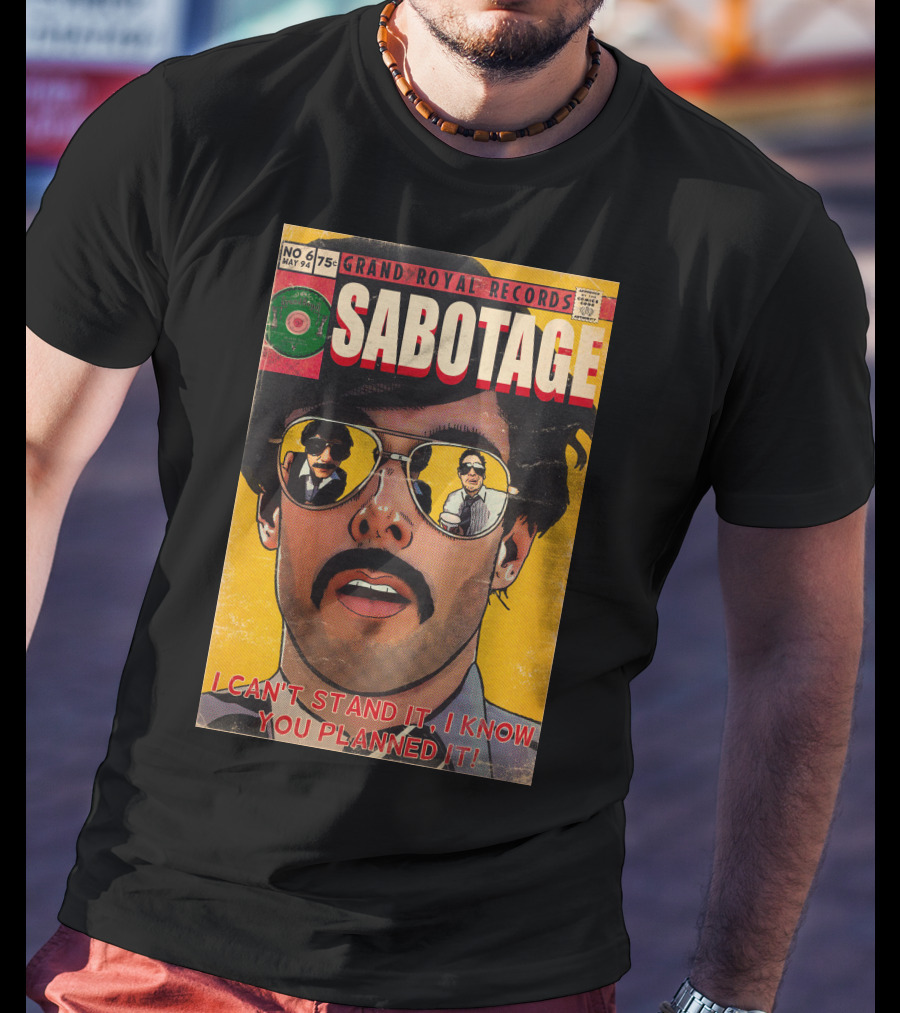 Grand Royal Records Sabotage Comic Cover No 6 May 94 I Can't Stand It I Know You Planned It T-Shirt