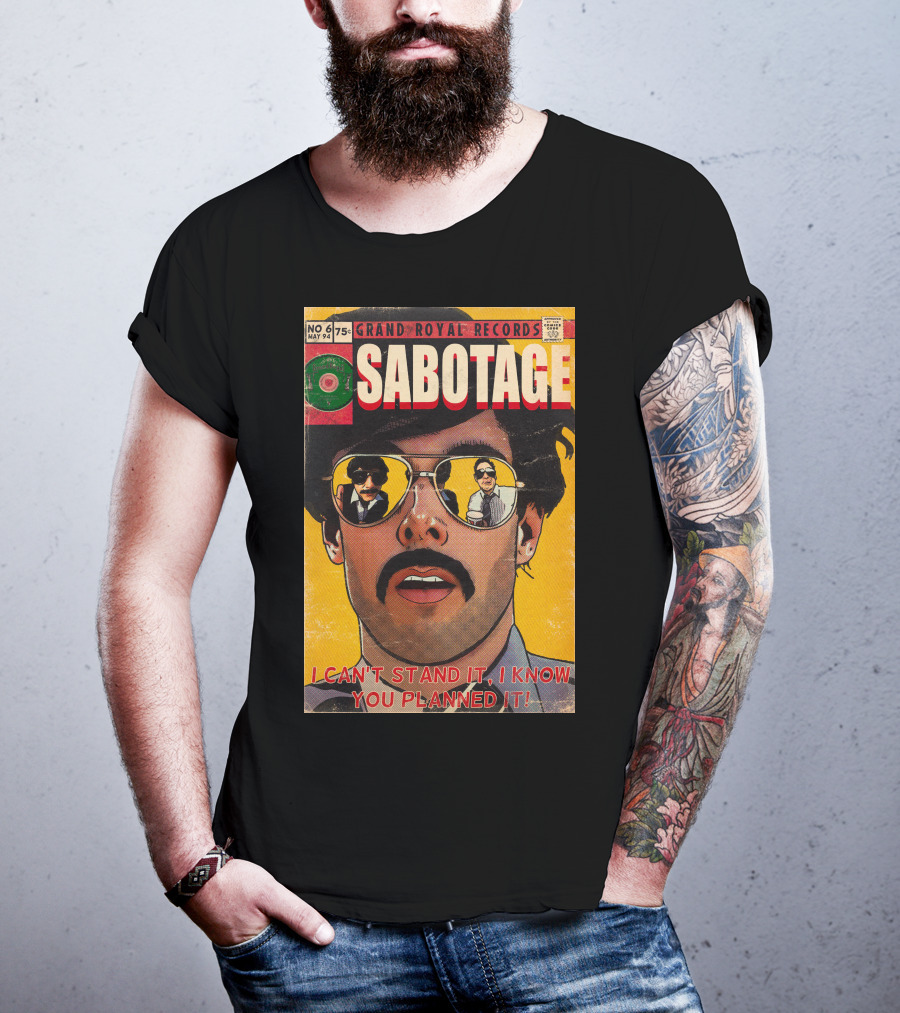 Grand Royal Records Sabotage Comic Cover No 6 May 94 I Can't Stand It I Know You Planned It T-Shirt