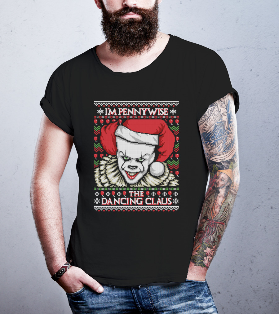 Pennywise Ugly Sweater The Dancing Claus Holiday T-Shirt
