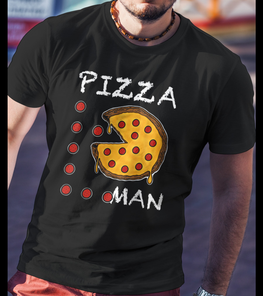 Pizza Man Video Gamer Pizza T-Shirt