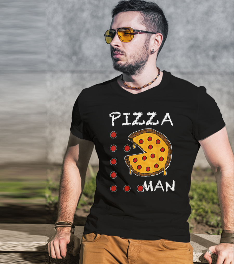Pizza Man Video Gamer Pizza T-Shirt