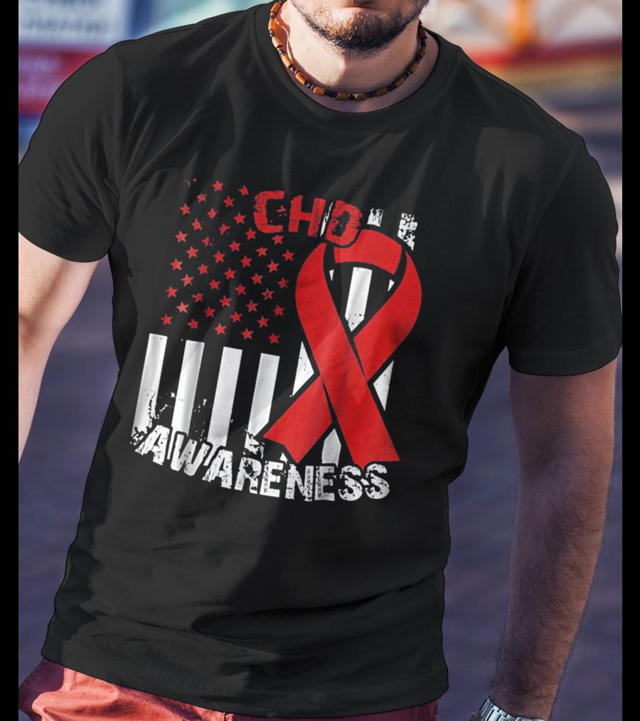 CHD Awareness Congenital Heart Defect Survivor Ribbon T-Shirt