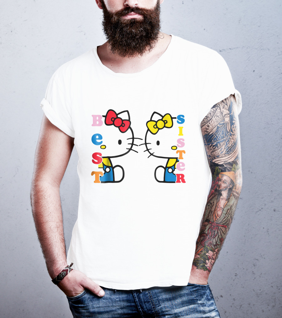 Hello Kitty Mimmy Best Sister Black Bow T-Shirt