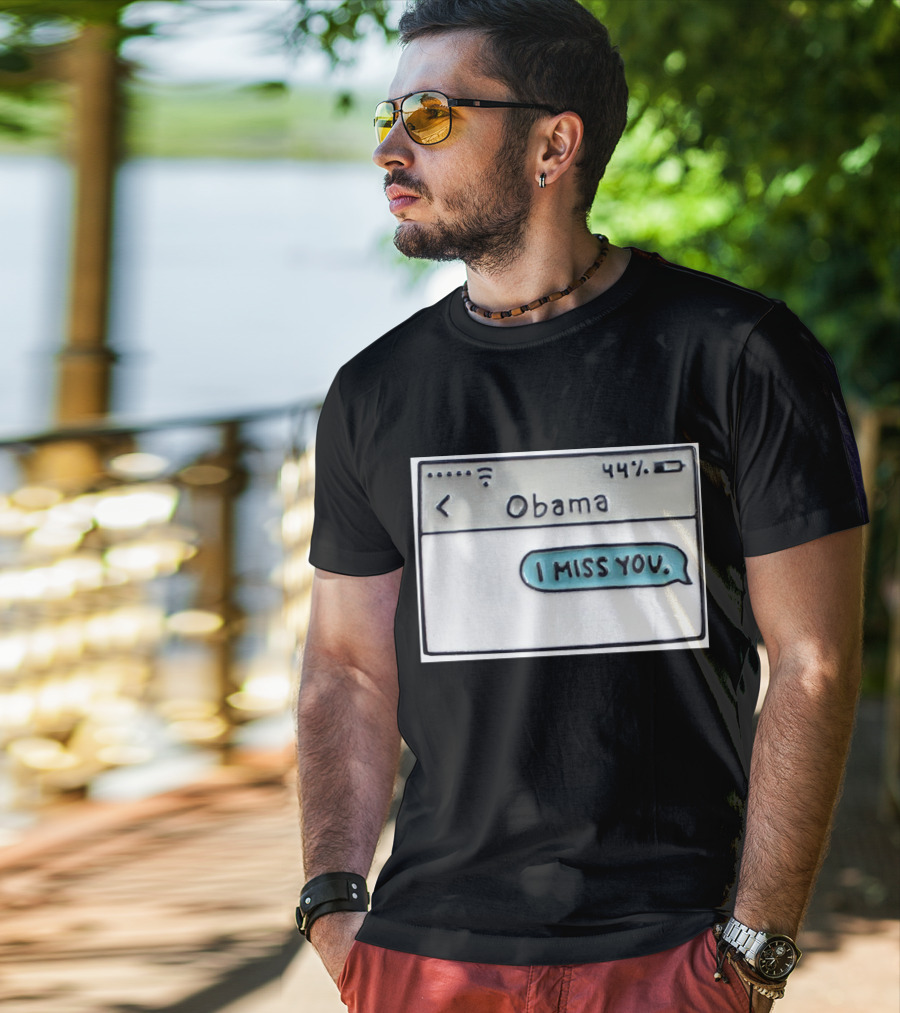 Obama I Miss You Message Bubble T-Shirt