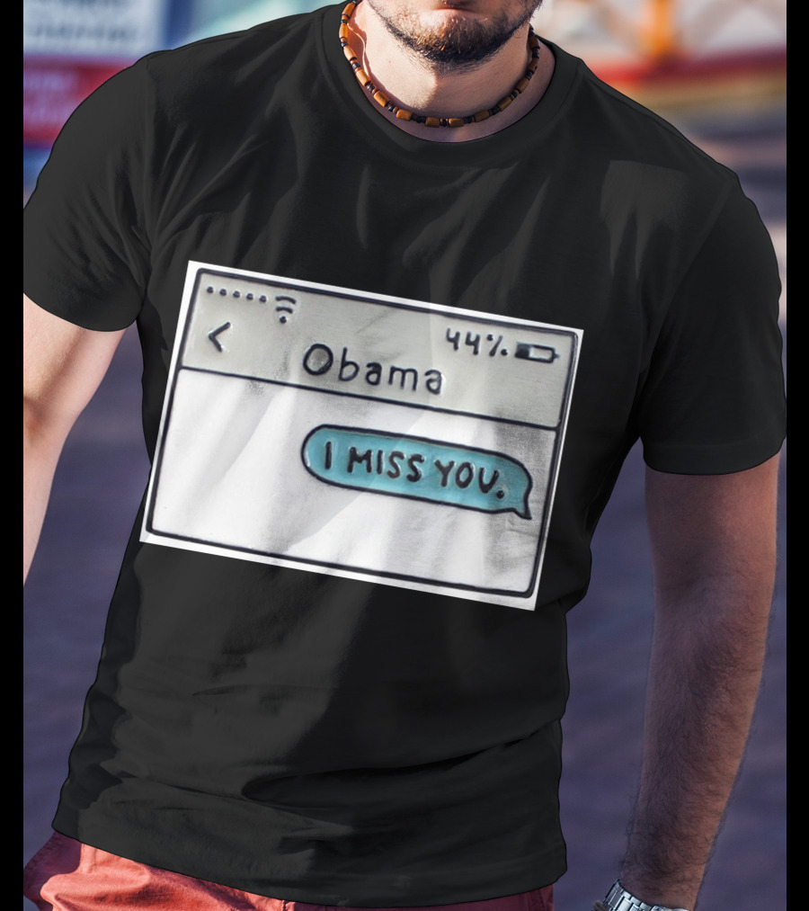 Obama I Miss You Message Bubble T-Shirt