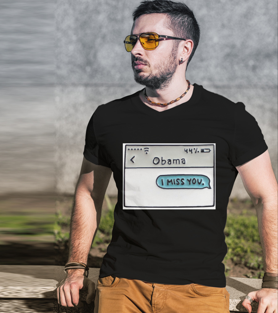 Obama I Miss You Message Bubble T-Shirt