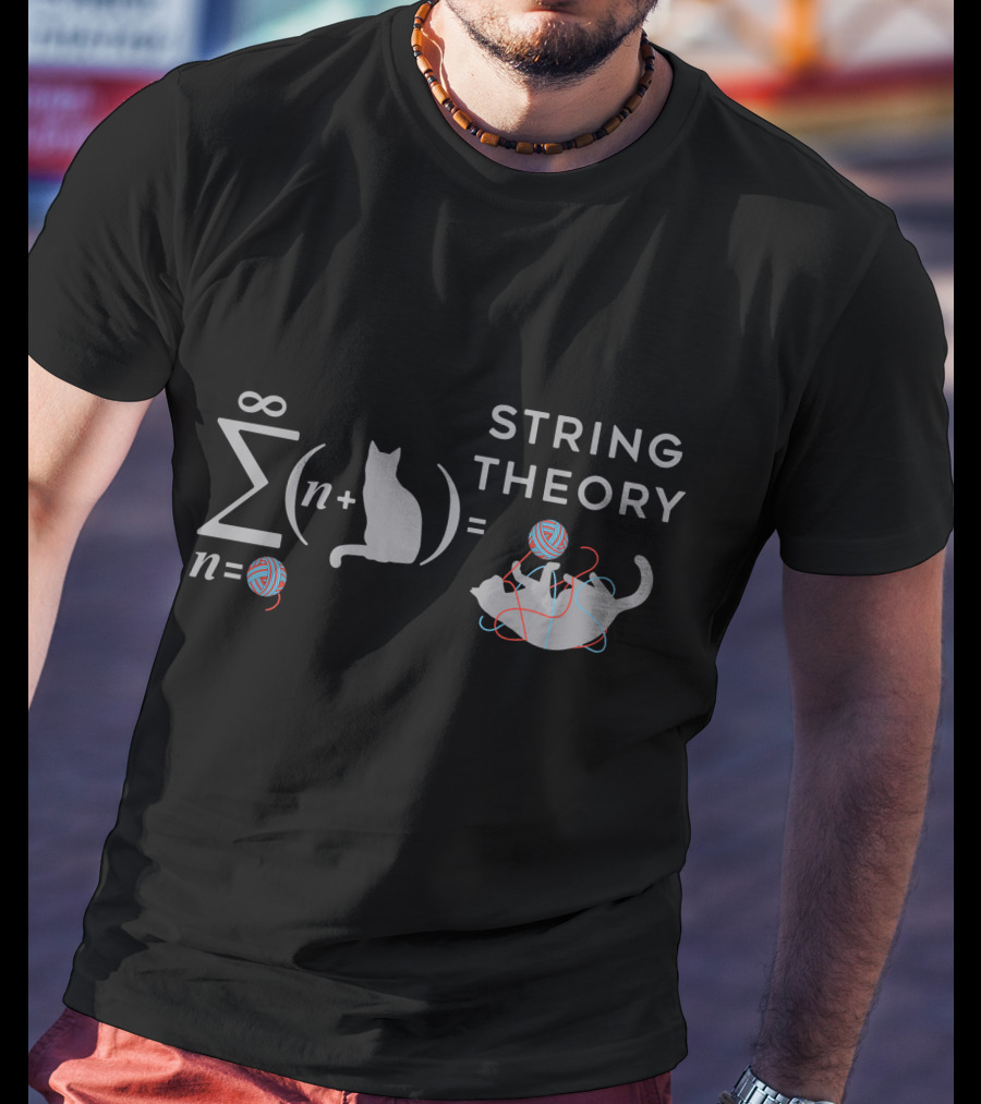 Sigma Cat Equation With Yarn String Theory T-Shirt