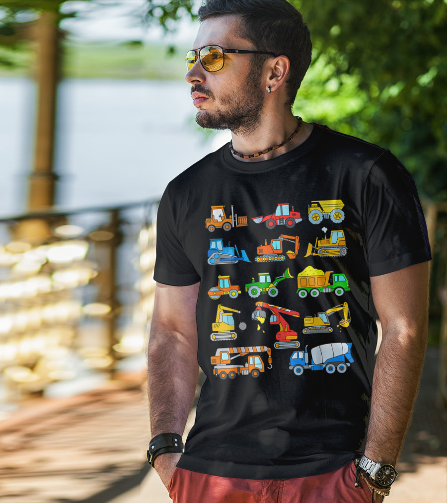 Construction Vehicles And Equipment Collection T-Shirt