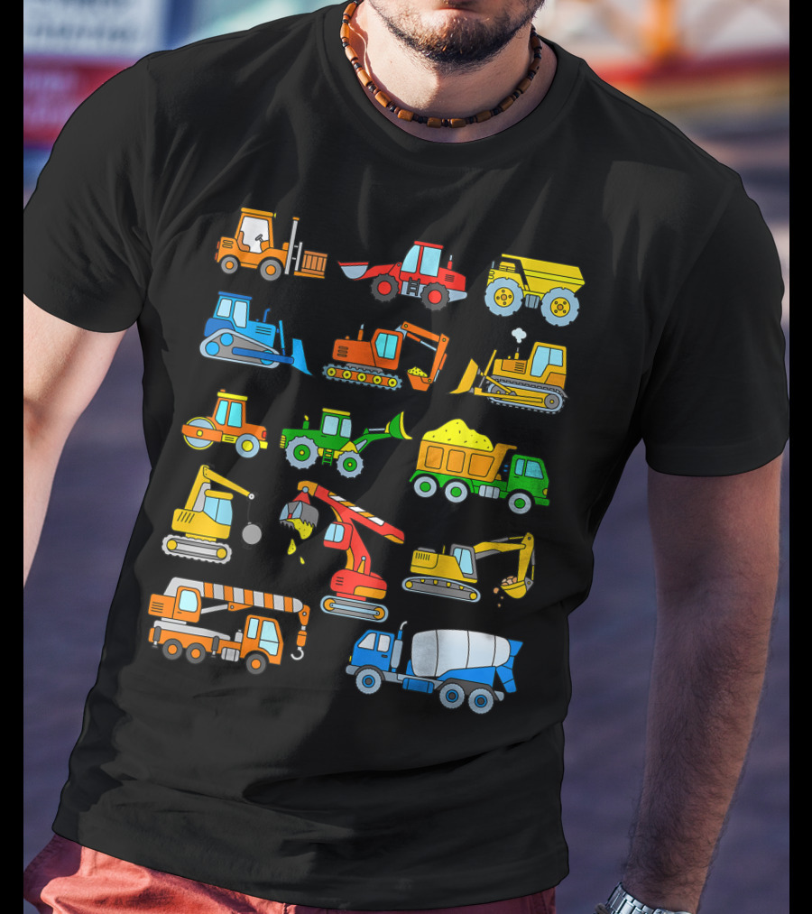 Construction Vehicles And Equipment Collection T-Shirt