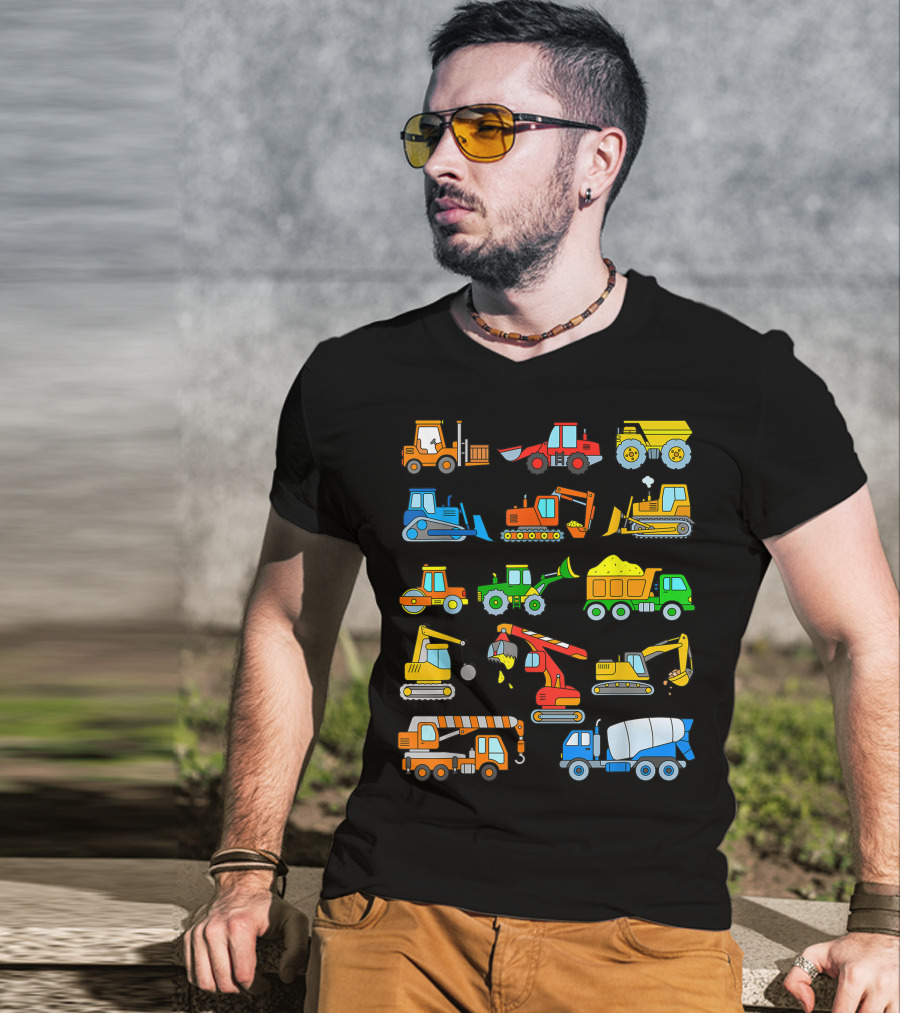 Construction Vehicles And Equipment Collection T-Shirt