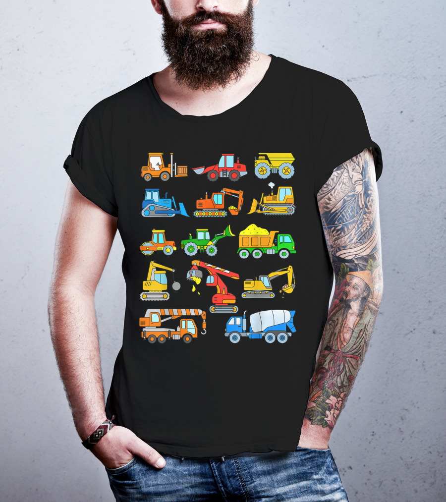 Construction Vehicles And Equipment Collection T-Shirt