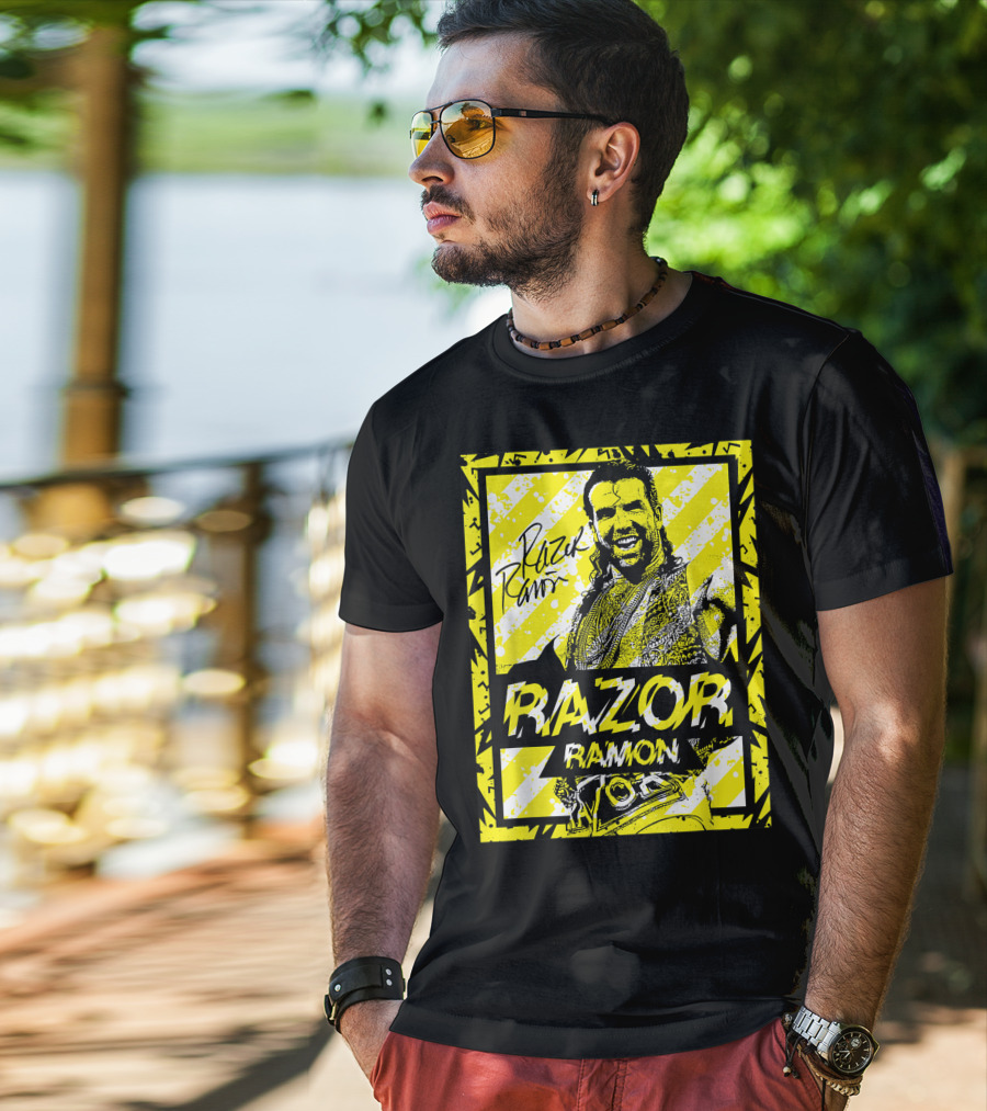 Razor Ramon Signature Yellow Stripes T-Shirt