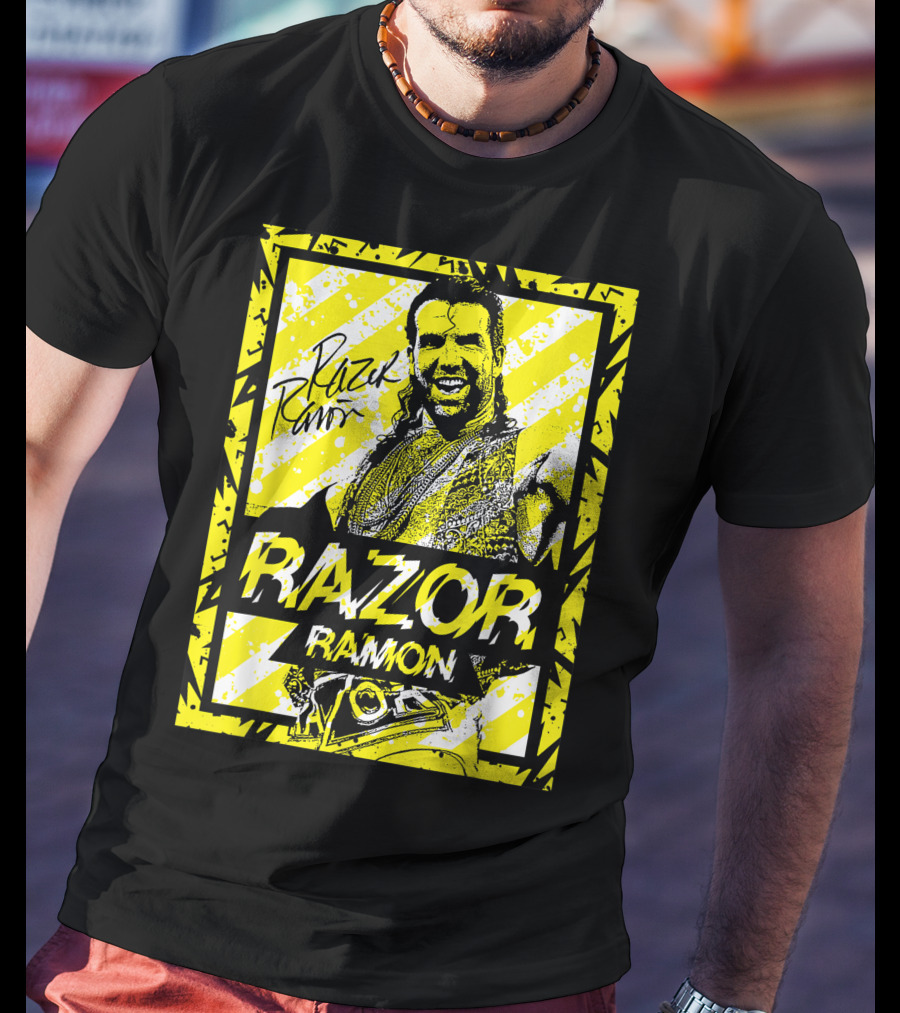 Razor Ramon Signature Yellow Stripes T-Shirt