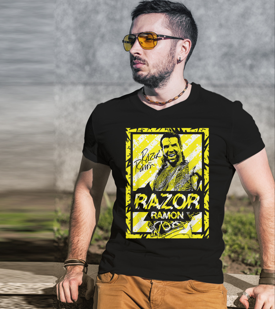 Razor Ramon Signature Yellow Stripes T-Shirt