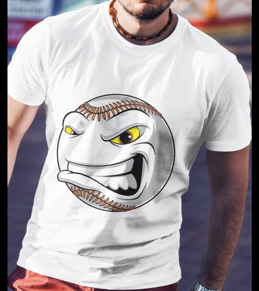 Angry Baseball Face With Fierce Expression T-Shirt
