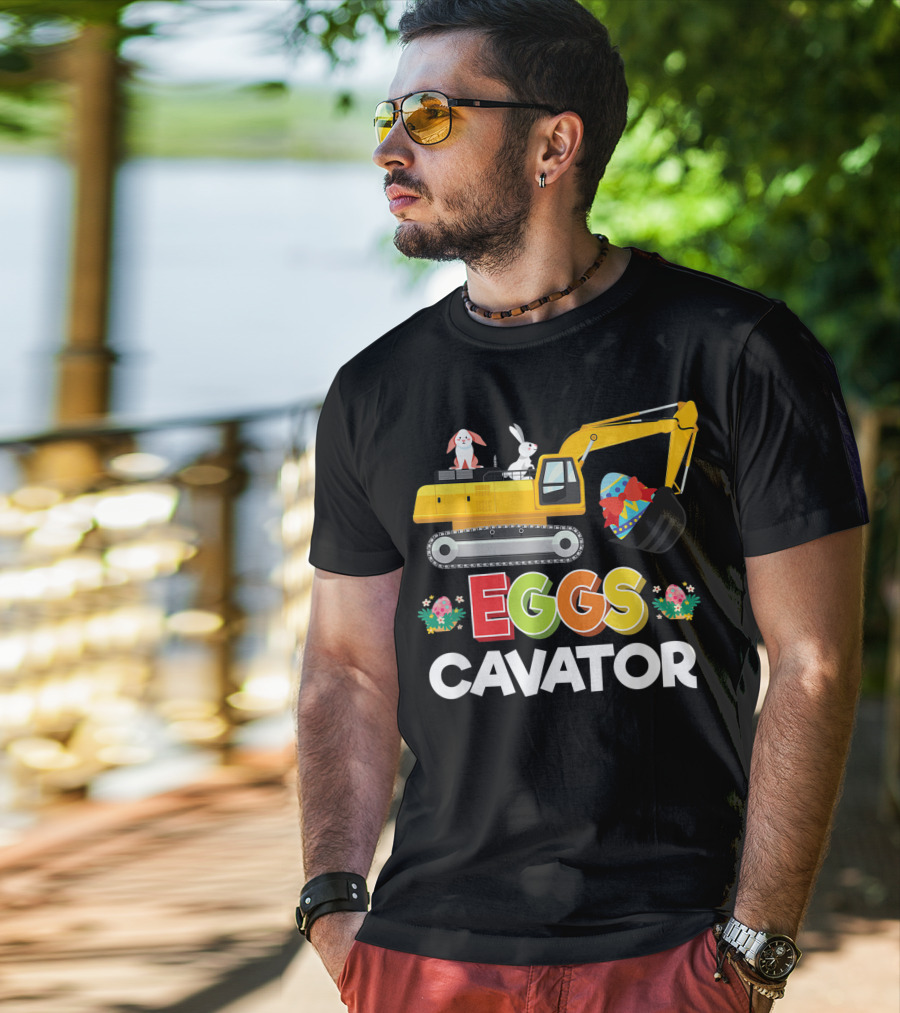 Eggscavator Easter Egg Hunt Bunny Excavator T-Shirt