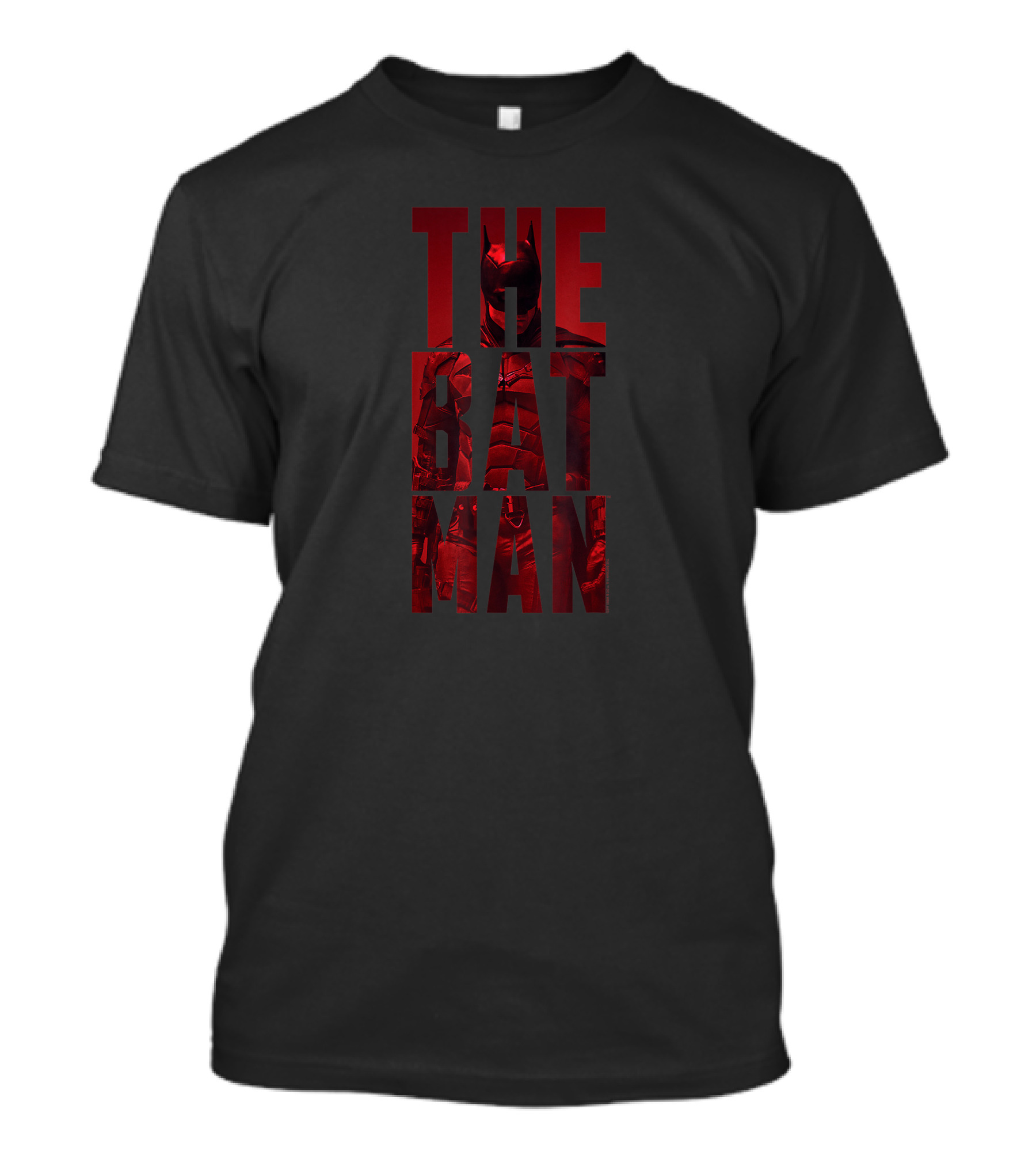 The Batman Crimson Red Suit Bold Typography T-Shirt