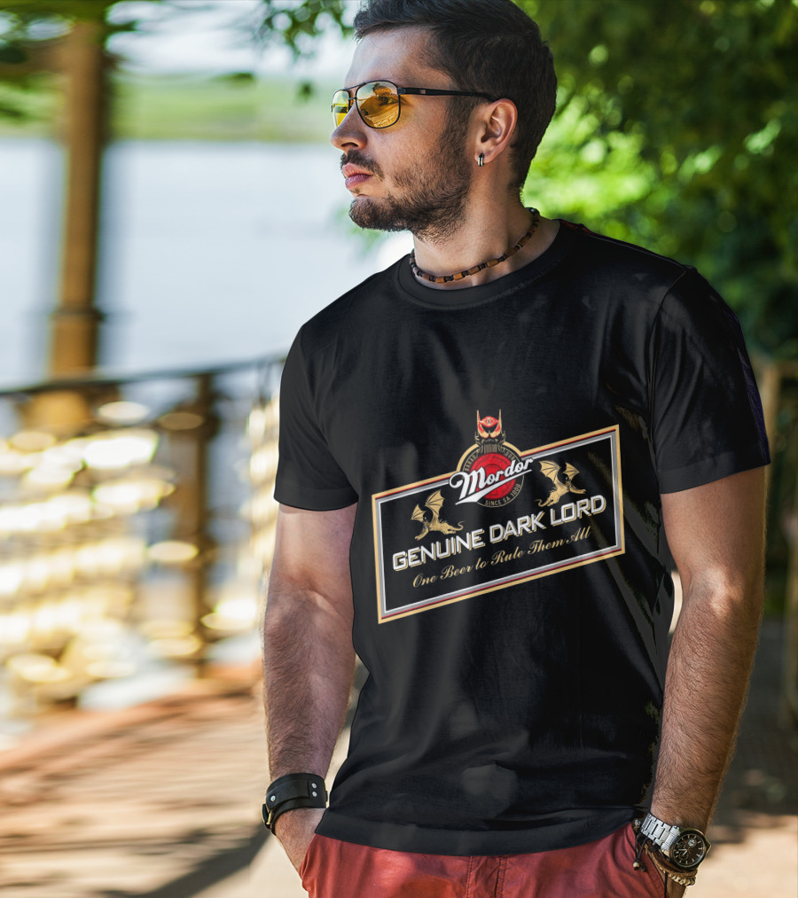 Mordor Genuine Dark Lord One Beer To Rule Them All T-Shirt