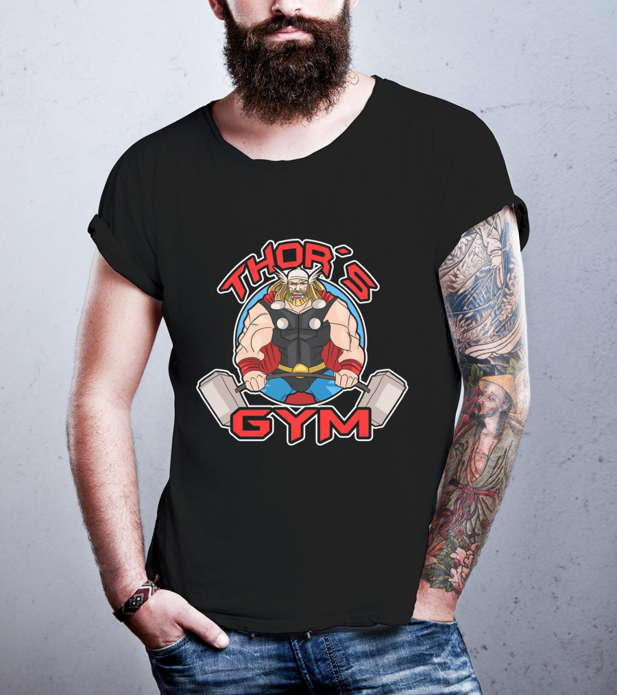 Thor's Gym Hammer Workout Viking Strength Training T-Shirt