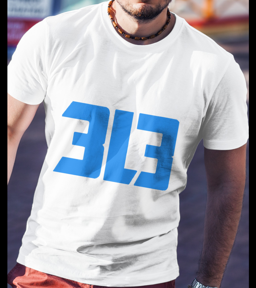 Detroit Lions 313 Bold Blue T-Shirt