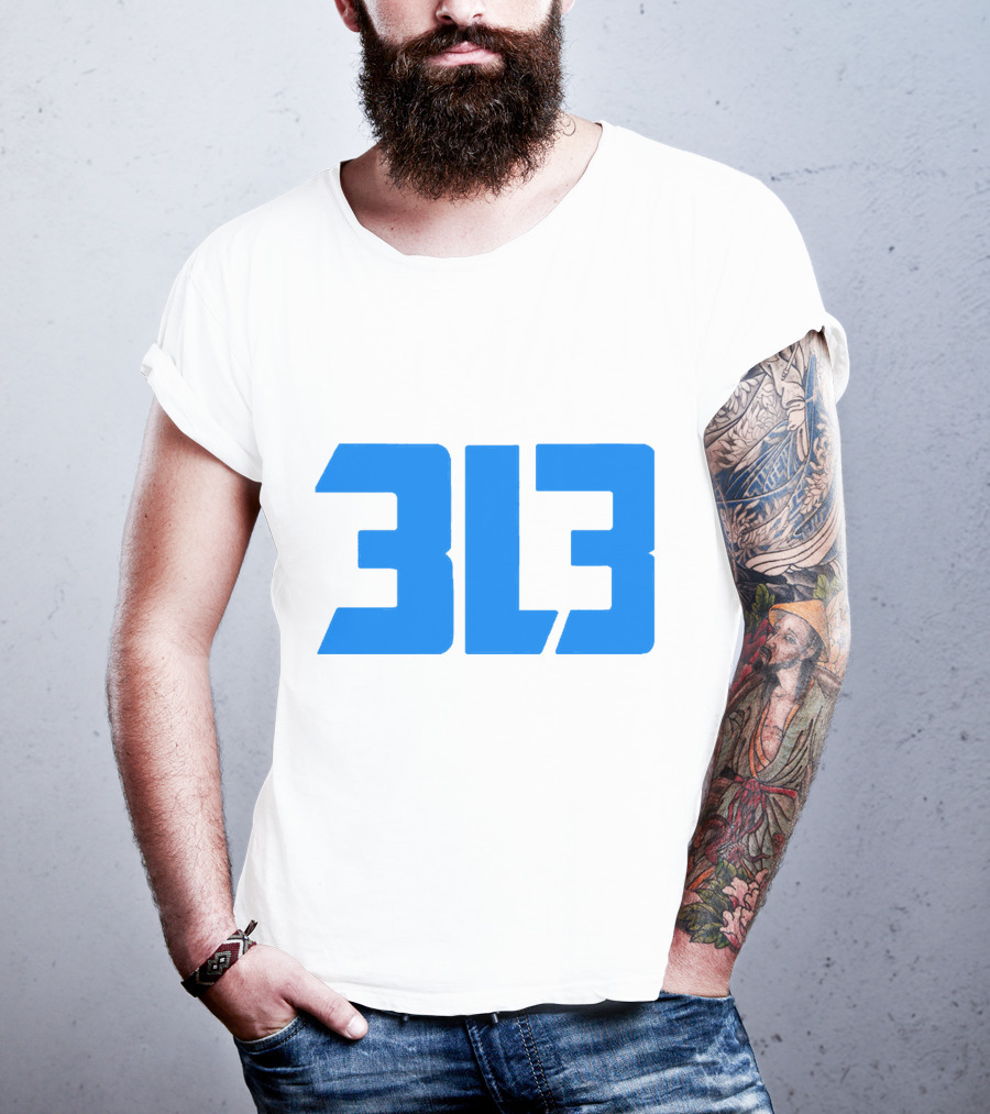 Detroit Lions 313 Bold Blue T-Shirt