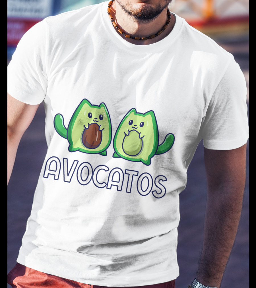 Avogatos Avocado Cats Cute Cartoon T-Shirt