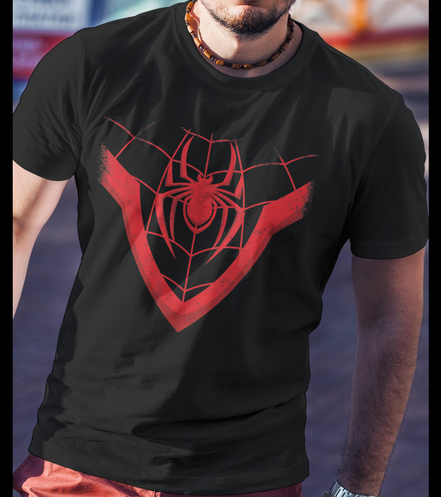 Miles Morales Spider Logo Halloween Man T-Shirt