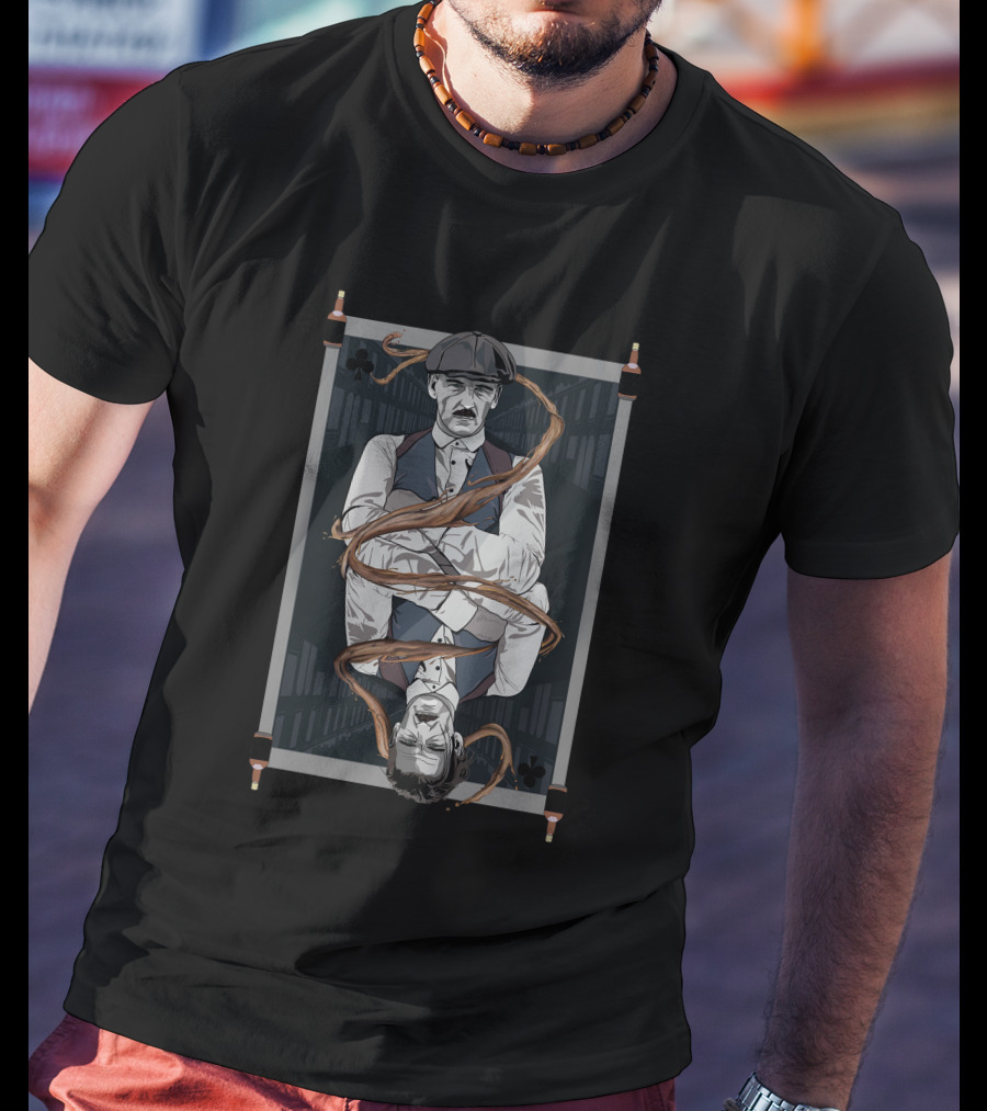 Arthur Shelby Playing Card Illustration Peaky Blinders T-Shirt