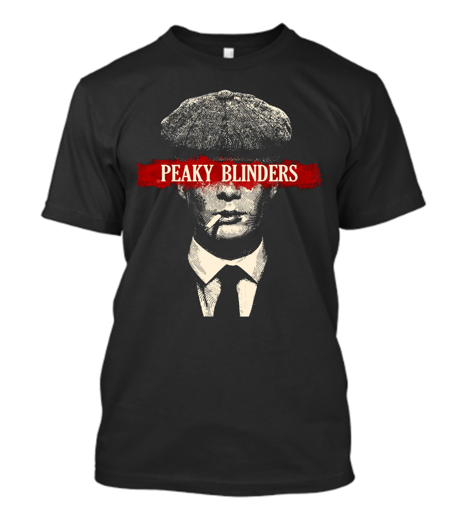 Peaky Blinders Smoking Man With Newsboy Cap T-Shirt
