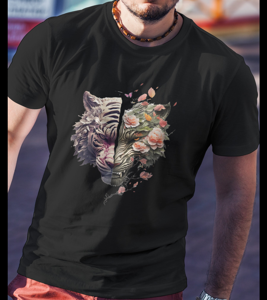 Tiger Sakura Floral Fusion Blossom Tiger T-Shirt