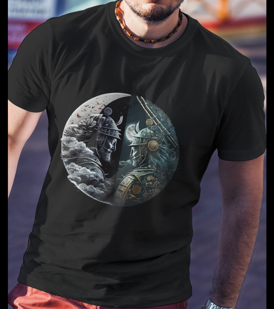 Moonlight Samurai Yin Yang Warriors T-Shirt